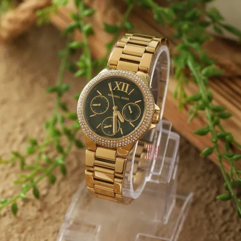 Michael Kors Camille Radient Green Dial Ladies Watch- MK6981